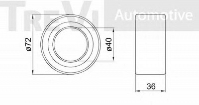 TREVI AUTOMOTIVE wb2144 -  Комплект подшипника ступицы колеса